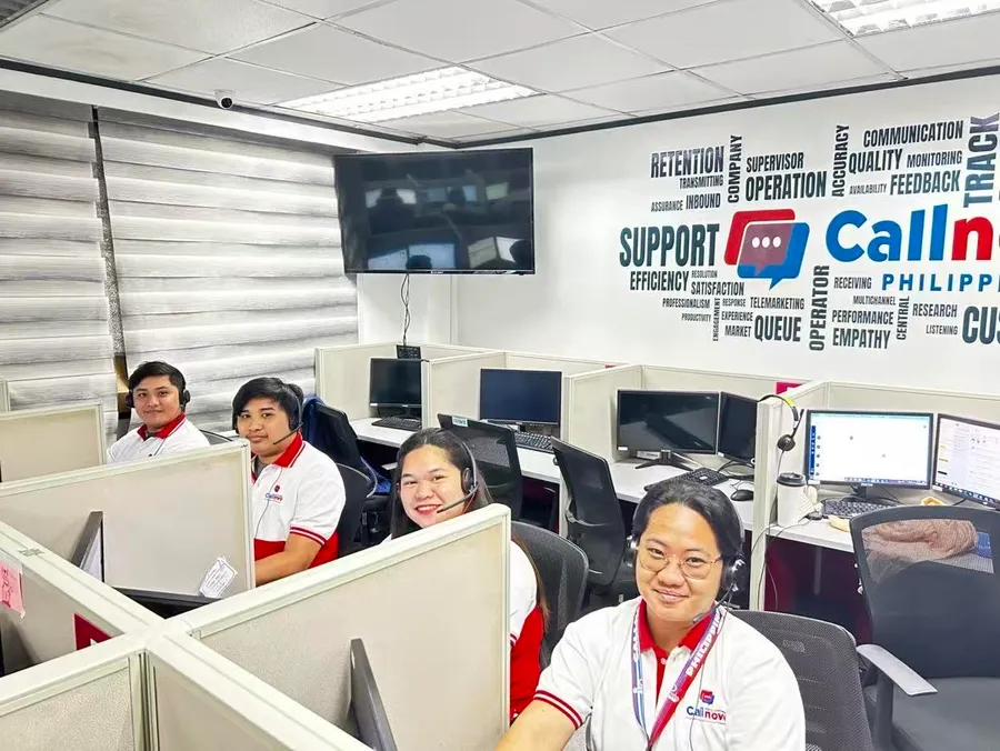 Callnovo Philippines agents at workstations on the call center floor